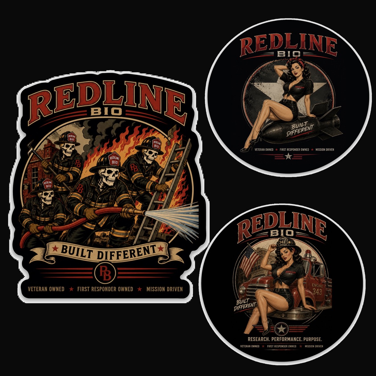 Redline Bio Sticker 3-Pack
