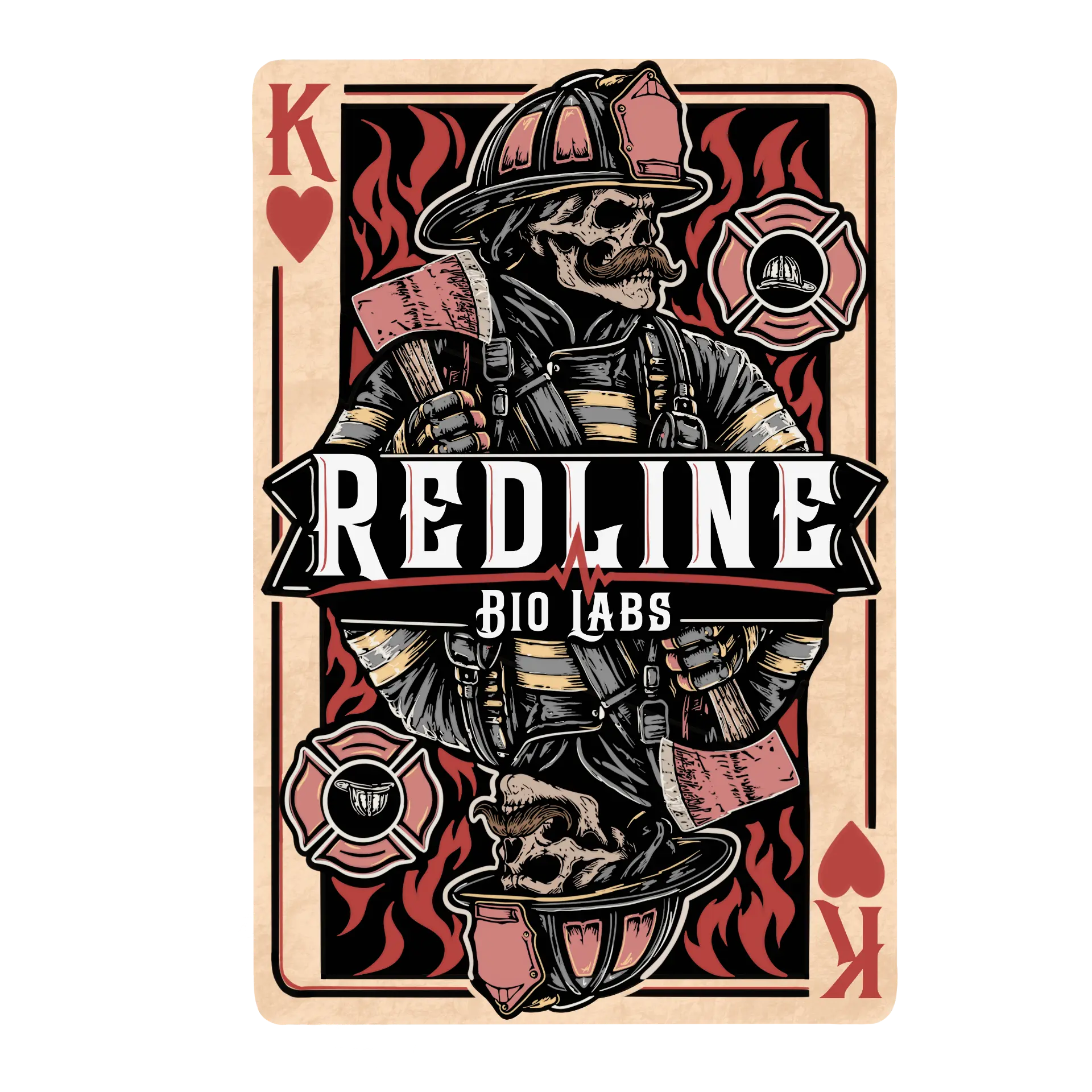 King of Hearts Axe Die-Cut Sticker