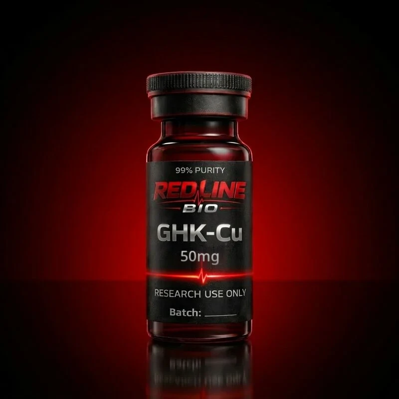 GHK-Cu 50mg research material vial, Redline Bio Labs