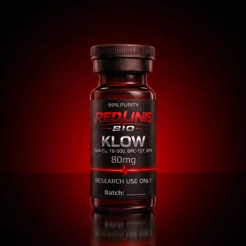 KLOW research peptide vial