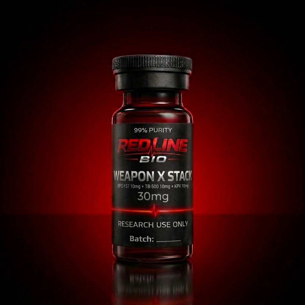 Weapon X Stack research peptide vial